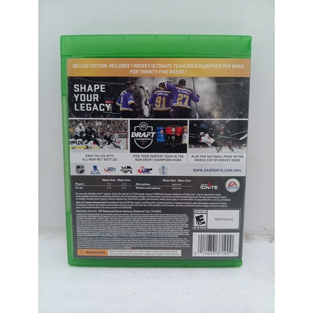 NHL 17: Deluxe Edition (Microsoft Xbox One, 2016)